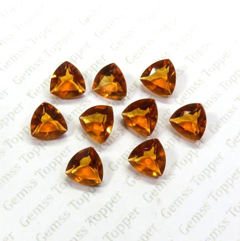 Brandy Quartz 10x10 mm Trillion Faceted